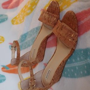 NWOT ALEX MARIE CORK MINI WEDGES. SIZE 7. BRAND NEW